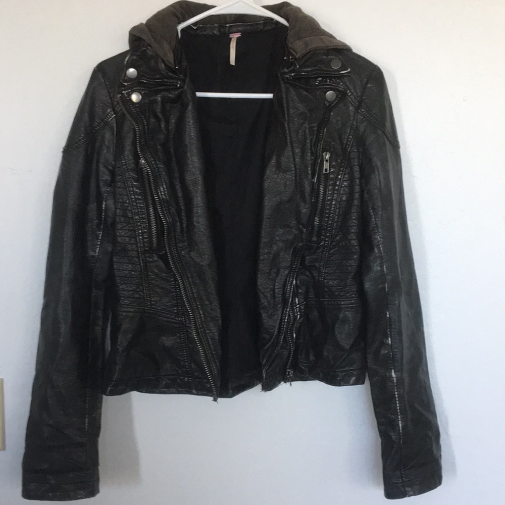 Free People leather jacket